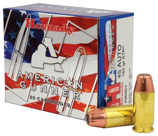 HORN AMERICAN GUNNER 45ACP 185GR XTP 20/10
