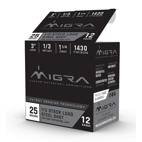 MIGRA STAXD STEEL 12GA 3 1.25OZ #1-3 25/10