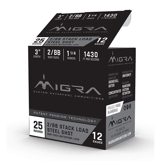 MIGRA STAXD STEEL 12GA 3 1.25OZ #2-BB 25/10