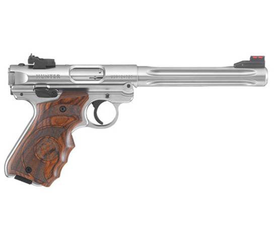 RUG MARK IV TARGET 22LR 6.88 FLTD SS WOOD FOS 1