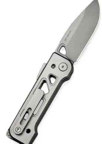 WE KNIFE TYRO 2.91" GRAY - TITANIUM STONEWASH SUPERLOCK