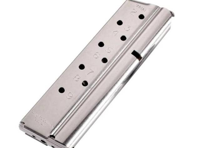 Chip McCormick Custom Match Grade Full Size 1911 Handgun Magazine Stainless Steel 9mm Luger 9/rd
