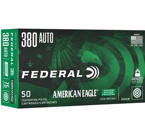 Federal American Eagle IRT Lead Free Handgun Ammunition .380 Auto 70gr 1110 fps 50/ct