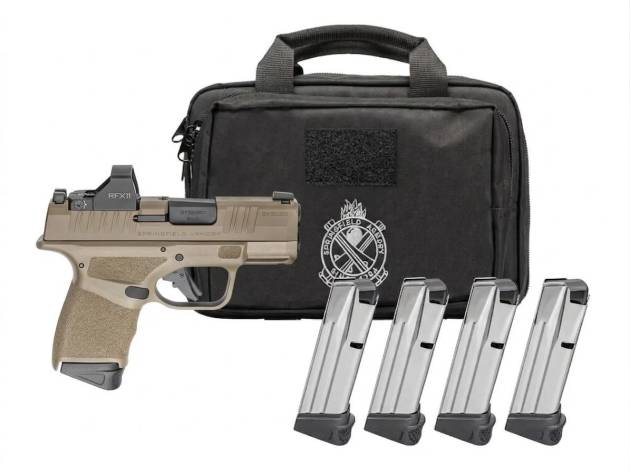 Springfield GEAR PAC Hellcat Micro-Compact OSP Handgun 9mm Luger 11(1)&13(3)rd Magazines 3" Barrel Desert FDE Viridian RFX11 Bag