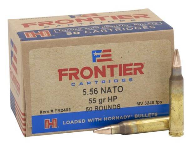 Hornady Frontier Rifle Ammunition 5.56X45 NATO 55 gr HP Match 3240 fps 50/ct