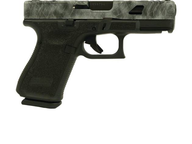 Glock V-Series Model 19 Marble Cerakote Handgun 9mm Luger 15rd Magazines (3) 4.02" Barrel LSR Stipple USA Made