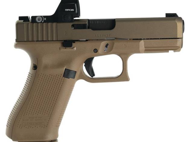 Glock V-Series Model 19 Handgun 9mm Luger 15rd Magazines (3) 4.02" Barrel FDE Viridian RFX35 Green Dot US Made