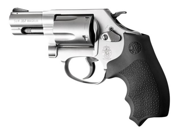 Hogue Overmolded Rubber Bantam Grip Closed Backstrap S&W Round Butt J-Frame Revolvers Black
