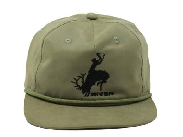 Riven Bucking Elk Rope Hat Loden Green