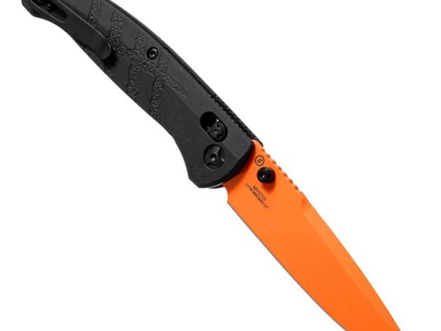 Hogue Mysto Folding Knife 3-2/5" Drop Point Blade Black Orange