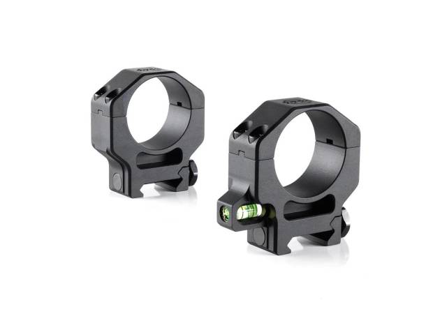 RPM Precision 34mm High (1.25'') Scope Rings with Co-Linear Bubble Level