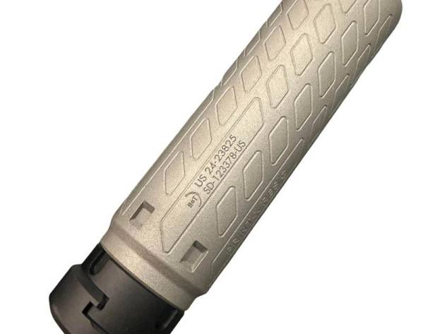 B&T SQD9 Print-X RBS Compact Quick Detach Suppressor 9mm Luger 1.73" Dia 8.11" Length 718 Inconel Grey