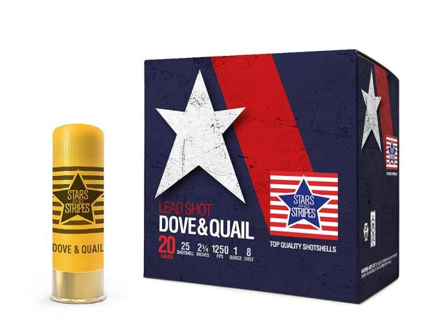 PPU Stars & Stripes Dove & Quail Shotshells  20ga 2-3/4'' 1 oz 1250 fps #8 25/ct