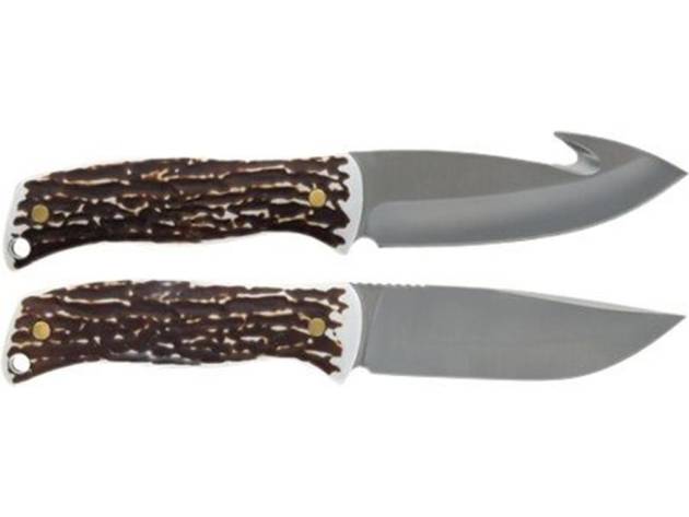 Uncle Henry Fixed Blade Knife Combo 4-1/5" Drop Point and Gut Hook Blades