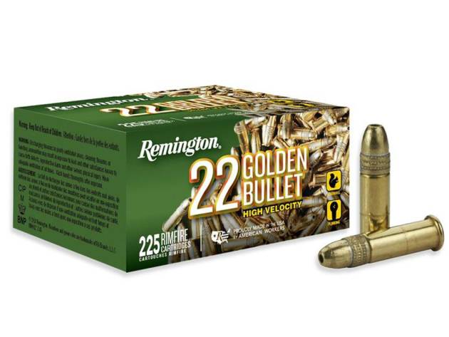 Remington Golden Bullet Rimfire Ammunition .22 LR 36 gr. HP 1280 fps 225/ct