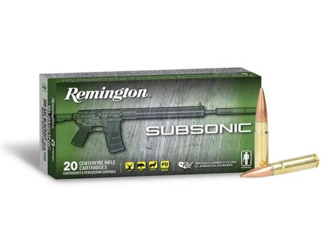 Remington Subsonic Rifle Ammunition .300 AAC Blackout 220gr OTFB 940 fps 20/ct