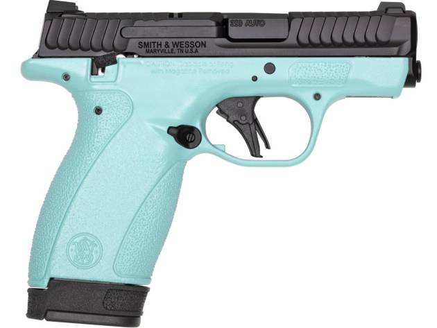Smith & Wesson M&P Bodyguard 2.0 Handgun .380 Auto 10rd (1) & 12rd (1) Magazines 2.75" Barrel Robin's Egg Blue Grip Thumb Safety