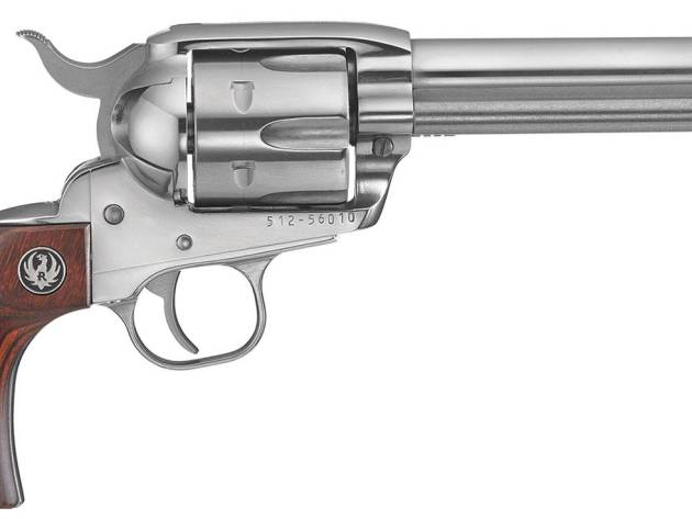 RUGER VAQUERO STAINLESS 45 COLT SA REVOLVER 4.62 BBL Gloss STS