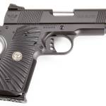 Wilson Combat CQBECP45 CQB Elite Compact Frame 45 ACP 7+1 4" Stainless Match Grade Barrel, Black Serrated Carbon Steel Slide, Black Armor-Tuff Carbon Steel w/Beavertail, Black G10 Starburst Grip