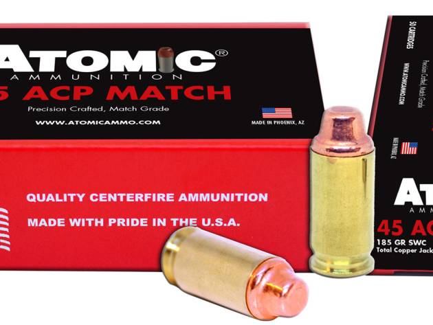 Atomic Ammunition 448 Match Precision Craft 45ACP 185gr Semi Wadcutter 50 Per Box/10 Case
