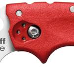Cold Steel CS20LTR Tuff Lite 2.50" Folding Clip Point Plain AUS-8A SS Blade/Red Griv-Ex Handle Includes Pocket Clip