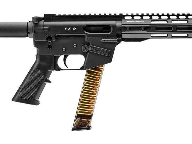 FREEDOM ORDNANCE FX9P10SBM FX-9  9mm Luger 32+1 10", Black, M-LOK Handguard, SB Mini Brace, A2 Grip, 3" Faux Suppressor