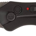 CobraTec Knives BLKDIABLOAUTO Diablo 3.50" Folding Black Stonewashed D2 Steel Blade, 4.75" Black Textured G10 Scales Handle