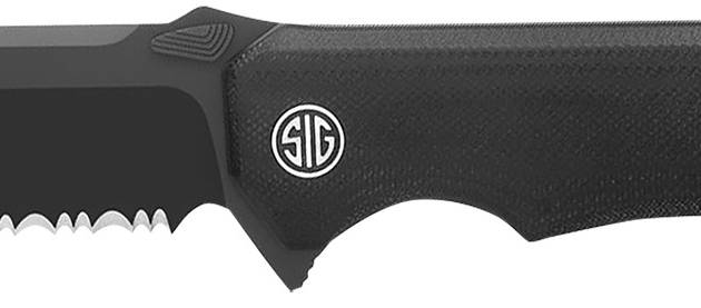 Sig Sauer Knives VA9BBS Validus  3.78" Folding Drop Point Part Serrated Black PVD M390 Steel Blade, 4.76" Black Textured G10 Handle