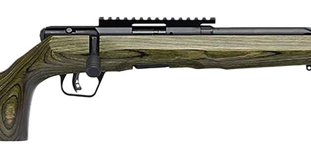 Savage Arms 70251 B Series  Full Size 22 LR 10+1 18" Matte Black Spiral Fluted Threaded Barrel, Matte Black Carbon Steel Receiver w/Picatinny Rail, OD Green Fixed Laminate Stock, Right Hand