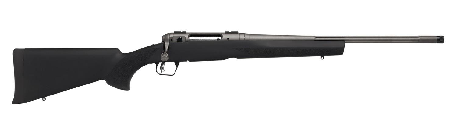 Savage Arms 33015 110 Trail Hunter Lite V2 Full Size 270 Win 4+1 20" Black Fluted Barrel, Black Carbon Steel Drilled & Tapped Receiver, Black Hogue OverMolded Synthetic Stock, Right Hand