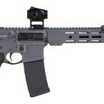 Shark Coast Tactical SCTARGCC Grey Night Bundle 5.56 NATO 10+1 16" Black Nitride Barrel, Gray Cerakote Aluminum Receiver w/Picatinny Rail, M-LOK Handguard, Black Polymer Stock & Grip, StreamLight ProT