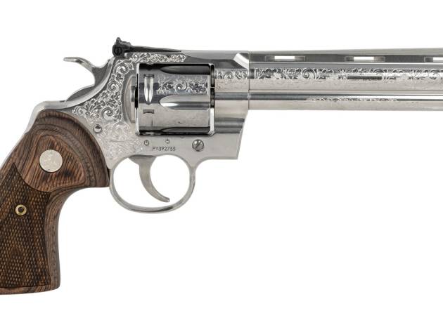 Colt Mfg PYTHONSP6WTSSEGG Python Sports South Exclusive 357 Mag/38 Special 6 Shot 6" Vent Rib Stainless Steel Barrel, Cylinder & Frame, Walnut Grip, Transfer Bar Safety, Exposed Hammer