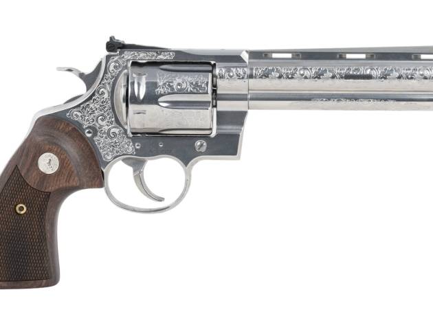 Colt Mfg ANACONDASP6RTSSEG Anaconda Sports South Exclusive 44 Mag 6 Shot 6" Stainless Steel Barrel, Cylinder & Frame, Walnut Grip, Transfer Bar Safety, Exposed Hammer