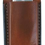 Bianchi 10734 Open Top Mag Pouch Single Tan Leather Belt Clip Compatible w/ 9mm/10mm/40/45 Belts 1.75" Wide