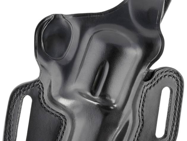 Galco SIL212B Silhouette  OWB Black Leather, Fits 1911/3-5" Barrel, Belt Slide Mount, Right Hand