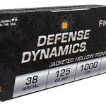 Fiocchi 38F Defense Dynamics 38Special 125gr Jacketed Hollow Point 50 Per Box/20 Case