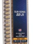 CCI 0056 Subsonic Small Game 22LR 40gr Lead Hollow Point 100 Per Box/50 Case