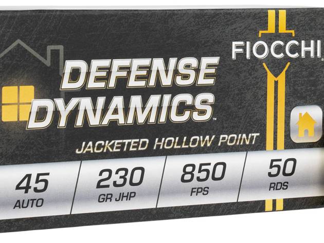 Fiocchi 45T500 Defense Dynamics  45ACP 230gr Jacketed Hollow Point 50 Per Box/10 Case