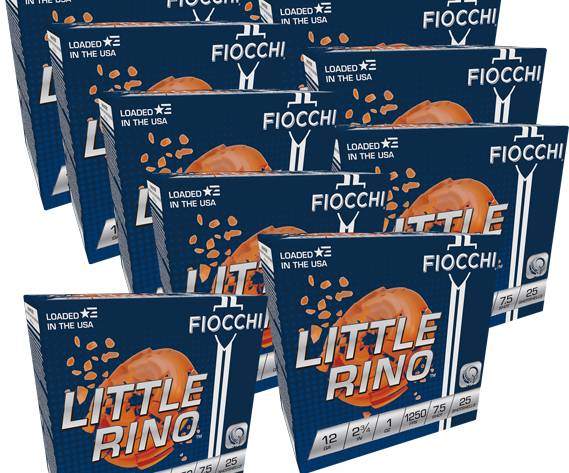FIOCCHI LITTLE RINO 12GA 2.75" - 1OZ #7.5 1250FPS 250RD CASE