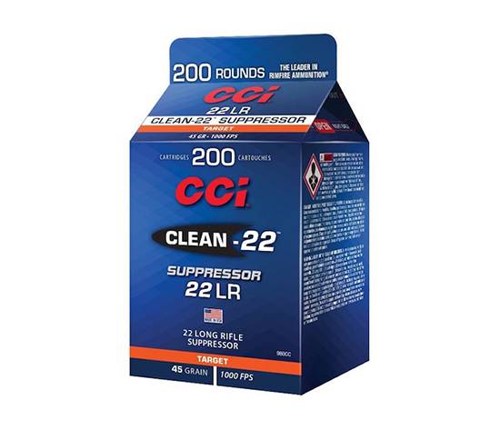 CCI 22LR SUPPRESSOR CLEAN 45GR LRN 200/10