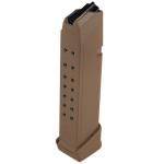 Glock Factory Magazine G17 G17L G19 G19X G26 G34 9mm Luger Coyote 19/rd Bulk