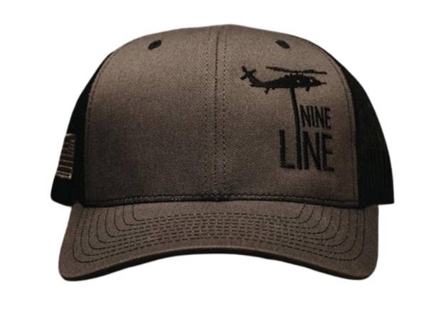 Nine Line Dropline Snapback Hat Black Grey