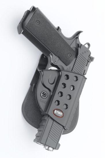 Fobus Evolution Series Paddle Holster For Springfield 1911 w/ Rail in Black Right Hand