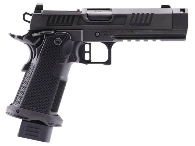 Alpha Foxtrot AF1911-Romulus MOS Adapter Handgun 9mm Luger 17(1) & 20rd(1) Magazines 4.25" Comp Threaded Barrel DLC Black
